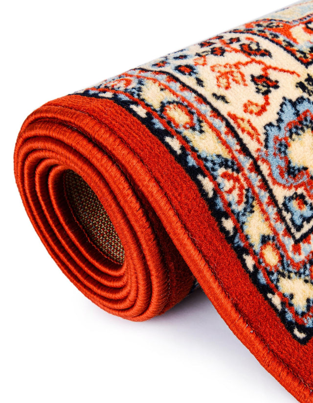 Terracotta 7' 1 x 10' Reza Rectangle Area Rug 100% Polypropylene Easy Clean Traditional Motif Classic Carpet for Home Interiors for Sale at Rug Engine