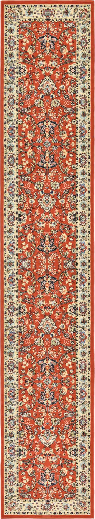 Terracotta 3' 1 x 16' 5 Sialk Hill Runner Area Rug 100% Polypropylene Durable Easy Clean Classic Traditional Design Carpet for Interior Design for Sale at Rug Engine