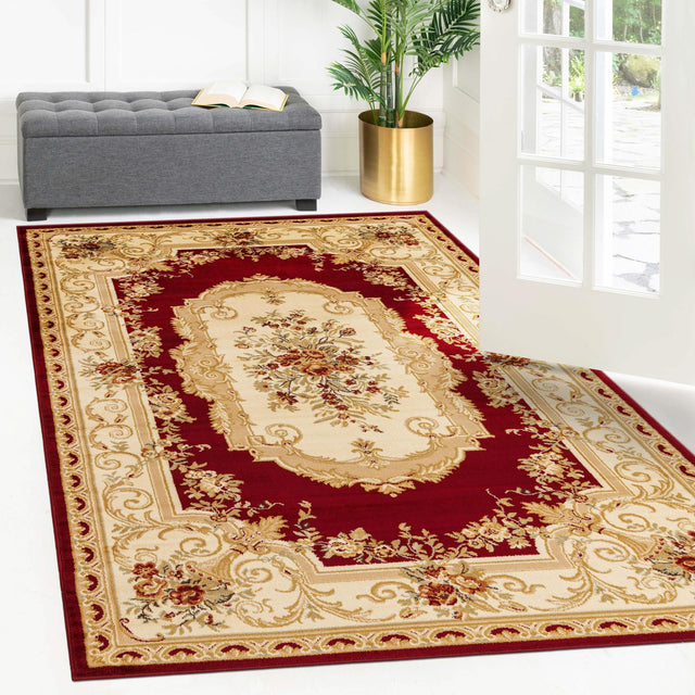 Red 10' x 14' 1 Versailles Rectangle Area Rug