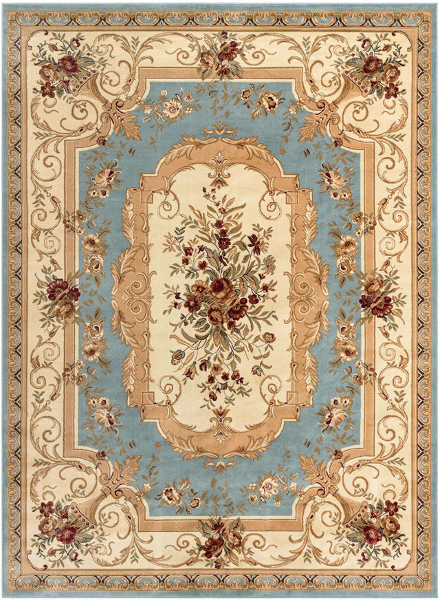 Light Blue 9' x 12' Versailles Rectangle Area Rug