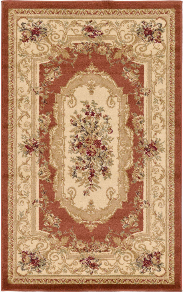 Brick Red 3' 1 x 5' 3 Versailles Rectangle Area Rug