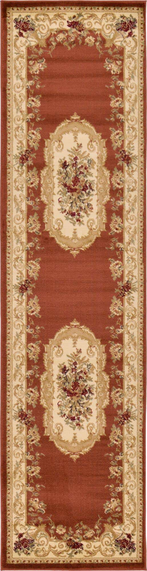 Brick Red 2' 7 x 10' Versailles Runner Area Rug