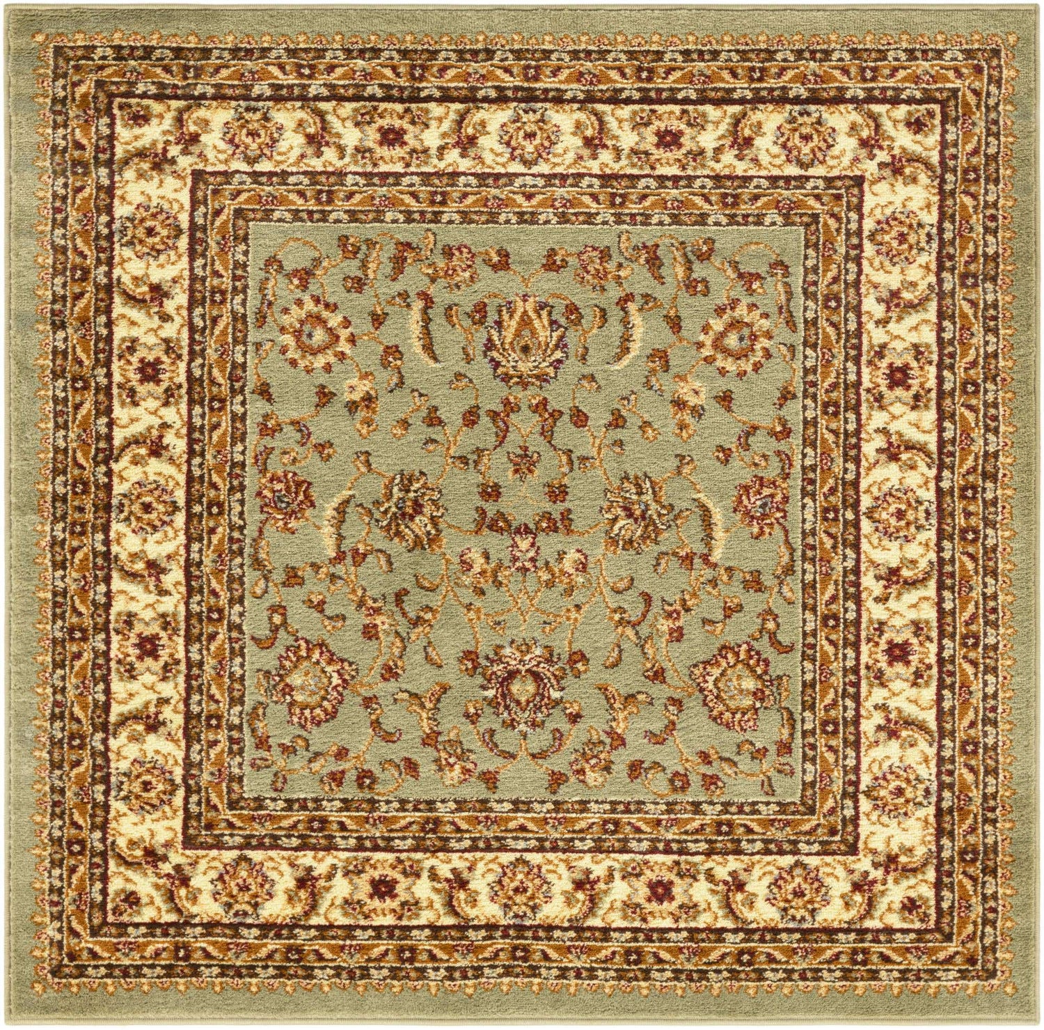 Green 4' 1 x 4' 1 Voyage Square Area Rug