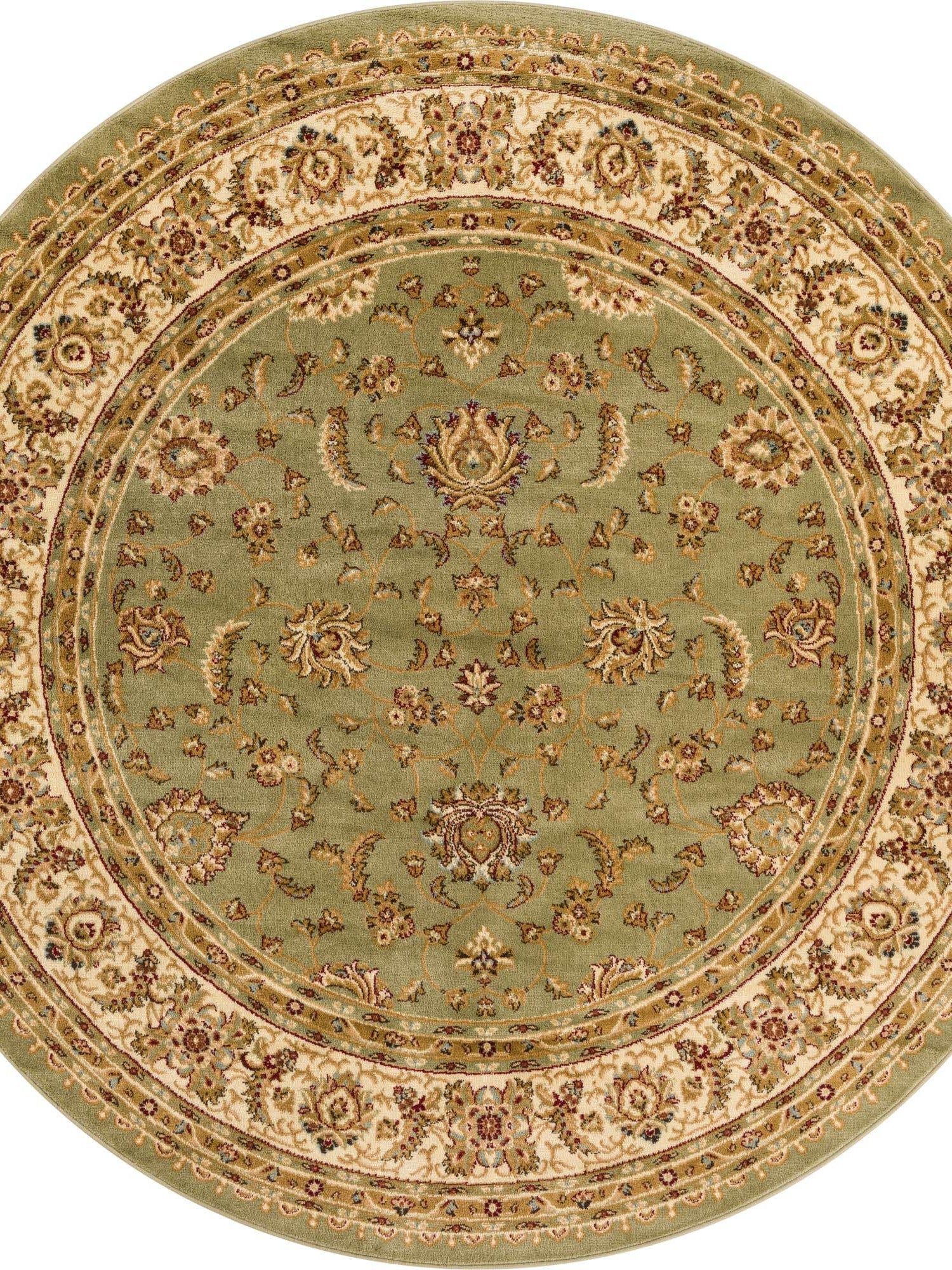 Green 7' 10 x 7' 10 Voyage Round Area Rug