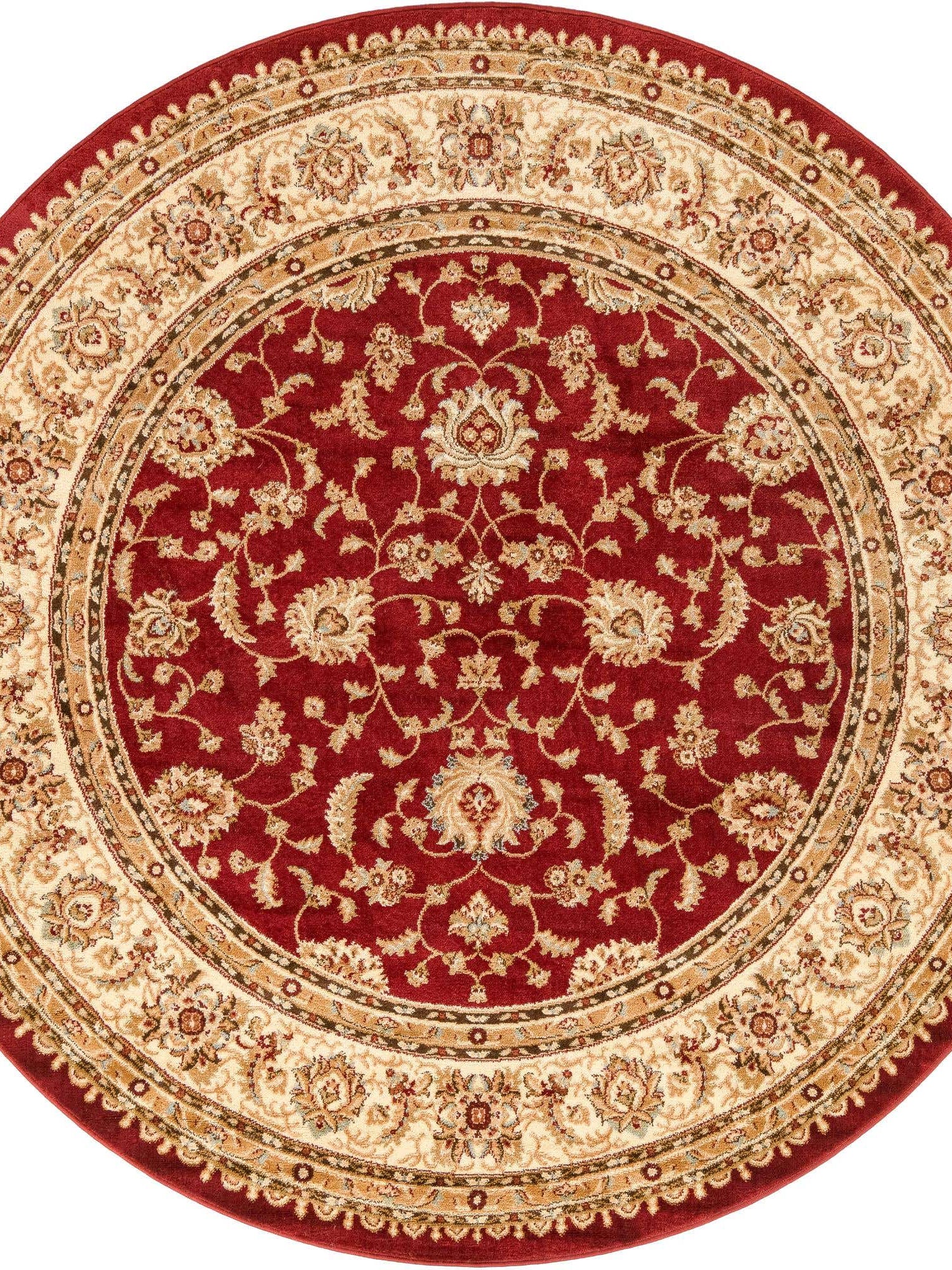 Red 7' 10 x 7' 10 Voyage Round Area Rug