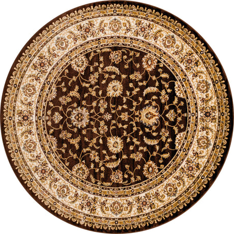 Brown 7' 10 x 7' 10 Voyage Round Area Rug