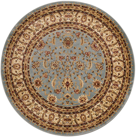 Light Blue 6' 1 x 6' 1 Voyage Round Area Rug