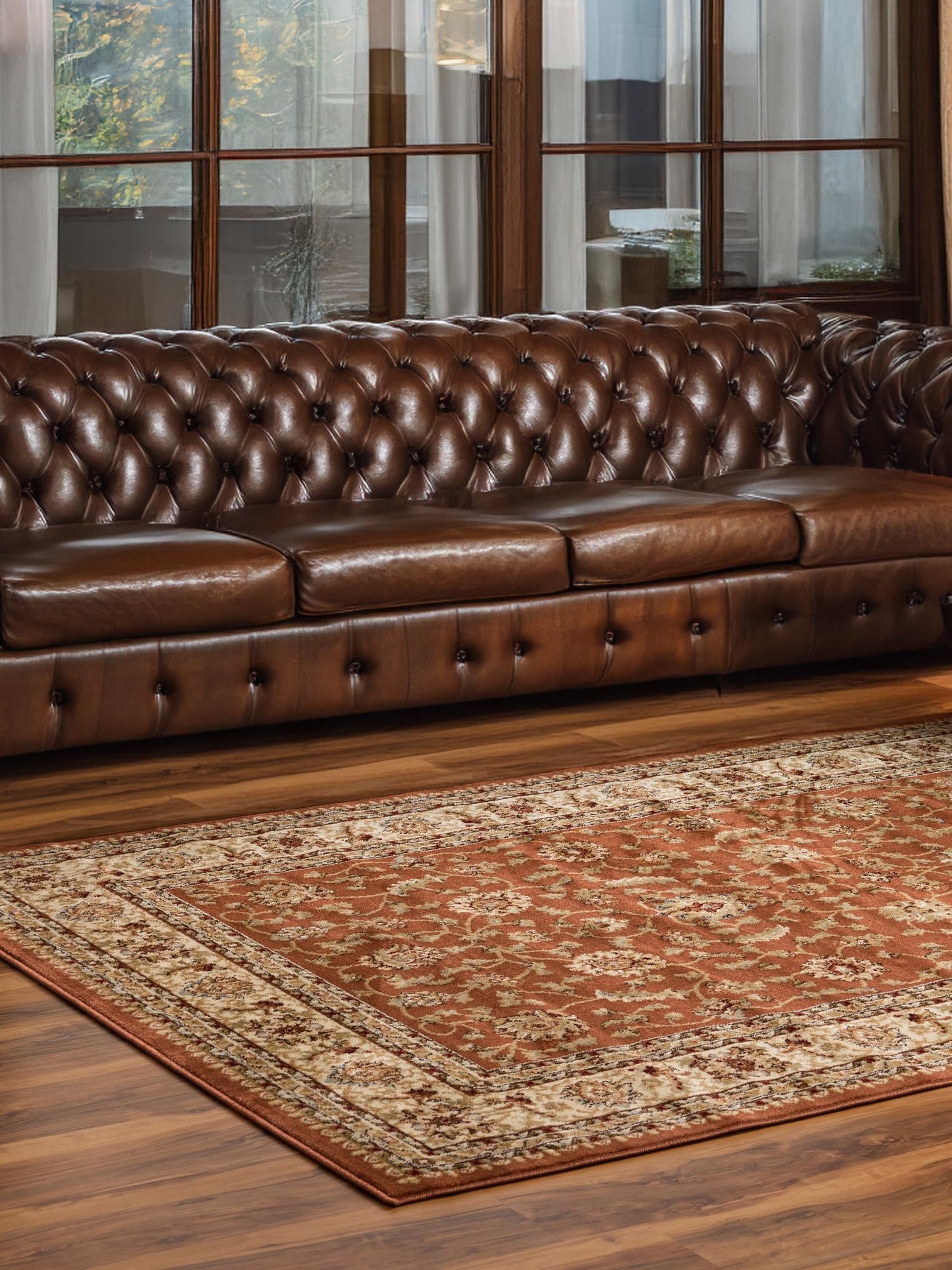 Brick Red Light Rose 7' 10 x 10' Voyage Rectangle Area Rug