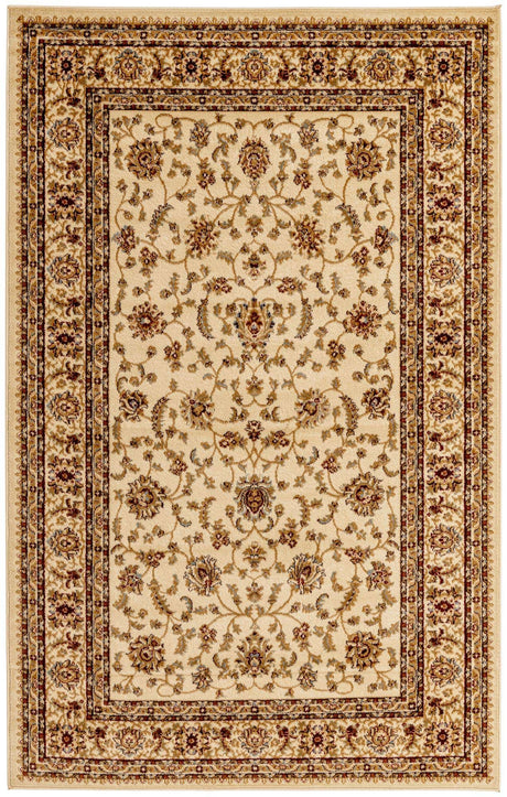 Cream 5' 3 x 8' Voyage Rectangle Area Rug