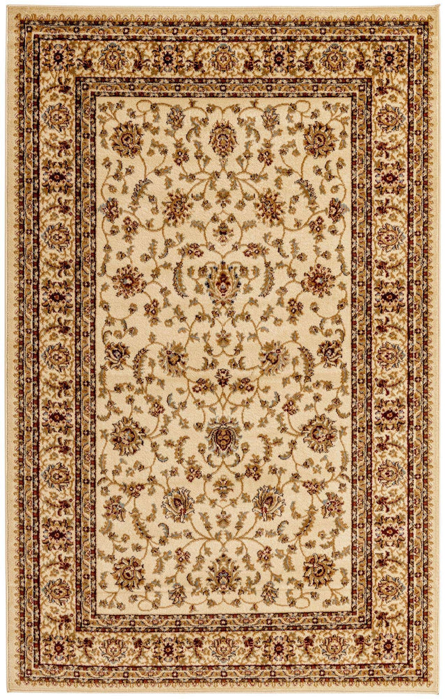 Cream 5' 3 x 8' Voyage Rectangle Area Rug