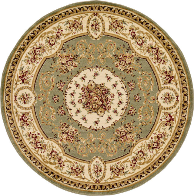 Green 6' 1 x 6' 1 Versailles Round Area Rug