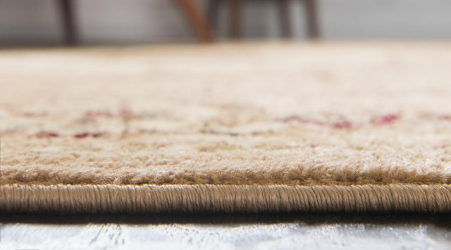 Tan 6' 1 x 6' 1 Versailles Round Area Rug