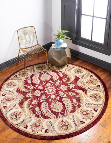 Red 6' 1 x 6' 1 Voyage Round Area Rug