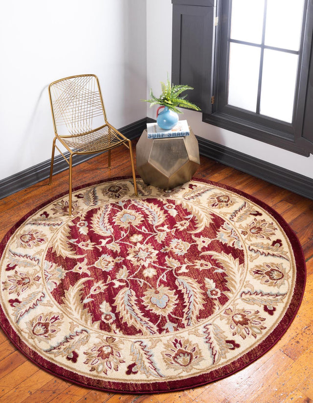 Red 6' 1 x 6' 1 Voyage Round Area Rug