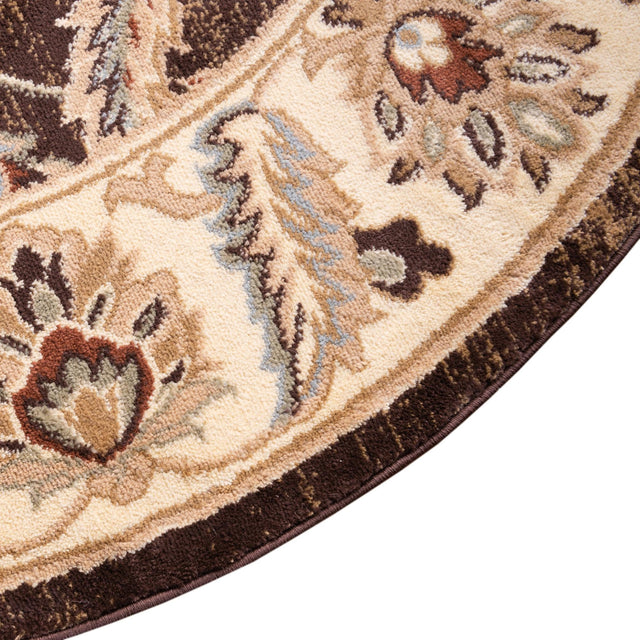 Brown 7' 10 x 7' 10 Voyage Round Area Rug