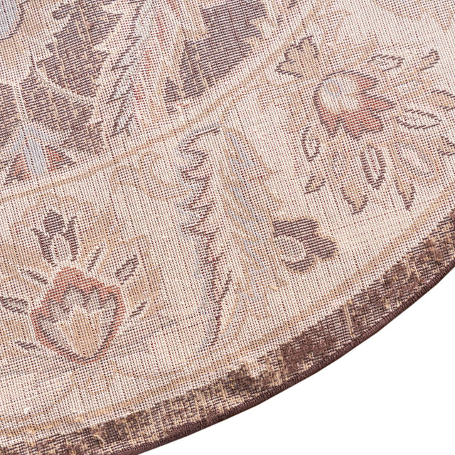 Brown 7' 10 x 7' 10 Voyage Round Area Rug