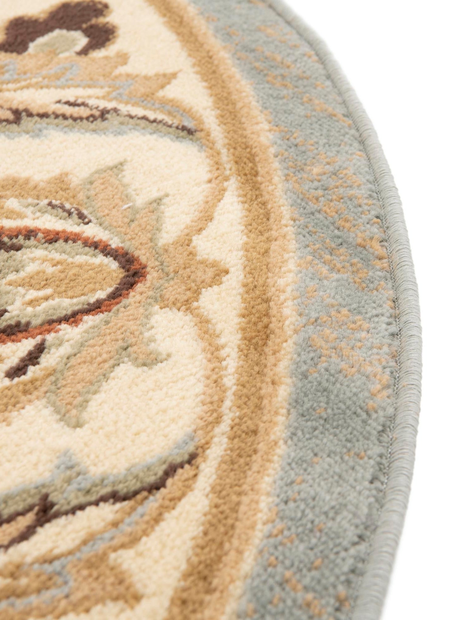 Light Blue 7' 10 x 7' 10 Voyage Round Area Rug