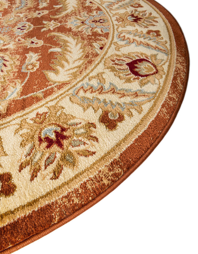 Brick Red 7' 10 x 7' 10 Voyage Round Area Rug