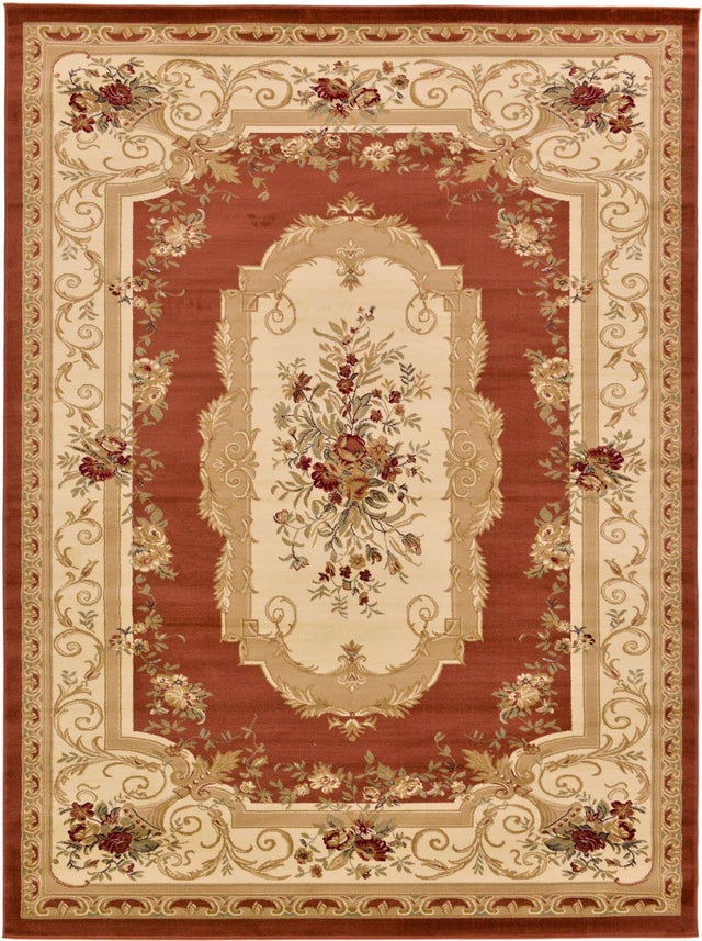 Brick Red 9' x 12' Versailles Rectangle Area Rug
