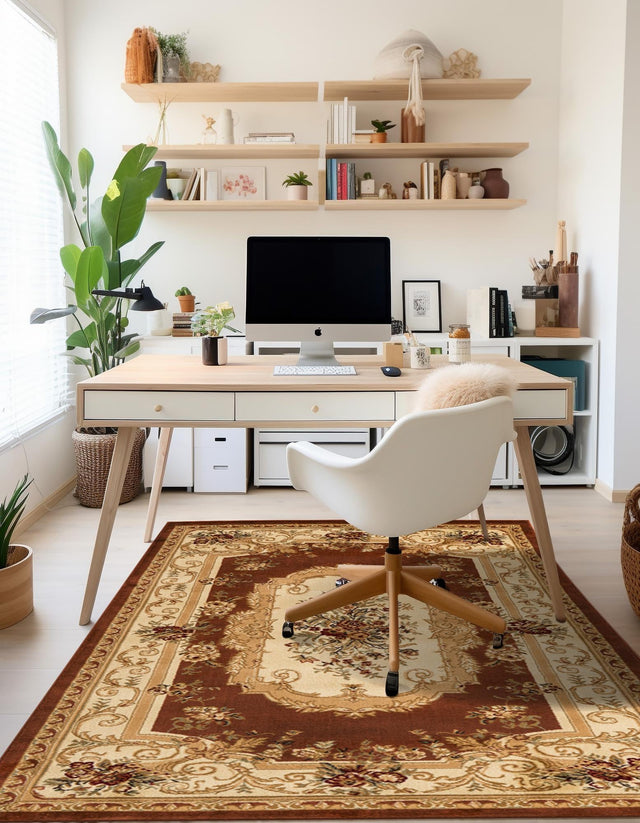 Brick Red 9' x 12' Versailles Rectangle Area Rug