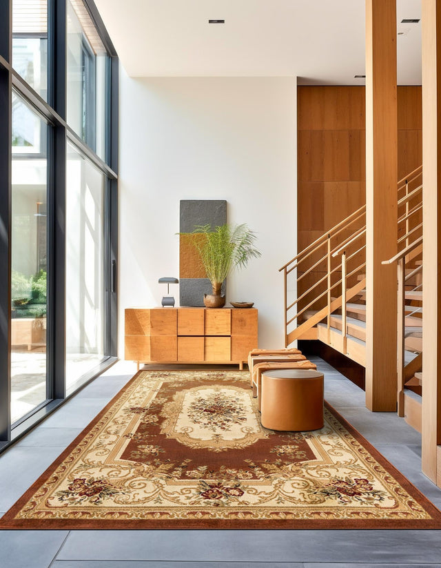 Brick Red 5' 3 x 8' Versailles Rectangle Area Rug