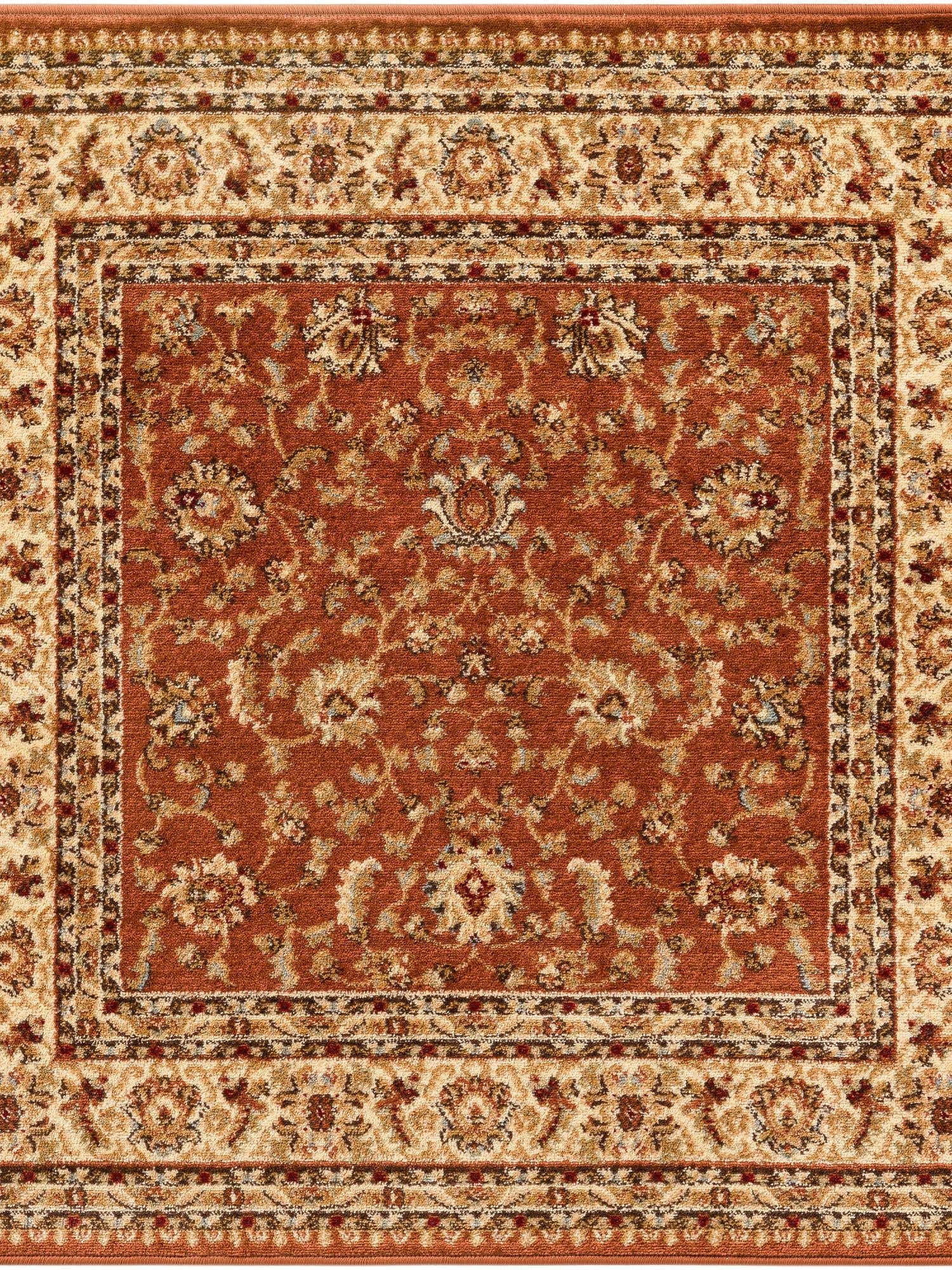 Brick Red Light Rose 4' 1 x 4' 1 Voyage Square Area Rug