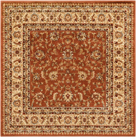 Brick Red Light Rose 4' 1 x 4' 1 Voyage Square Area Rug