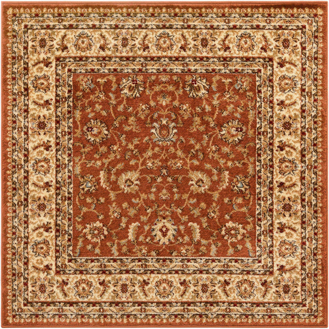 Brick Red Light Rose 4' 1 x 4' 1 Voyage Square Area Rug