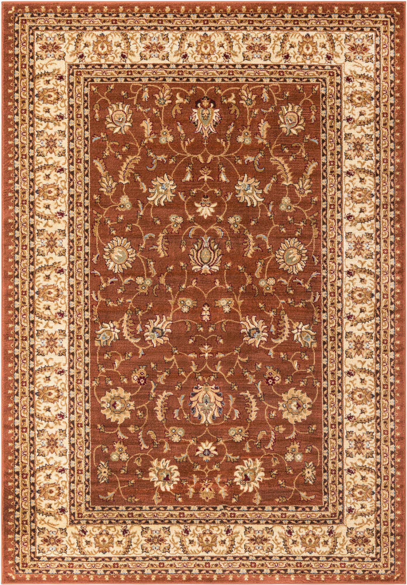 Brick Red Light Rose 7' 1 x 10' Voyage Rectangle Area Rug