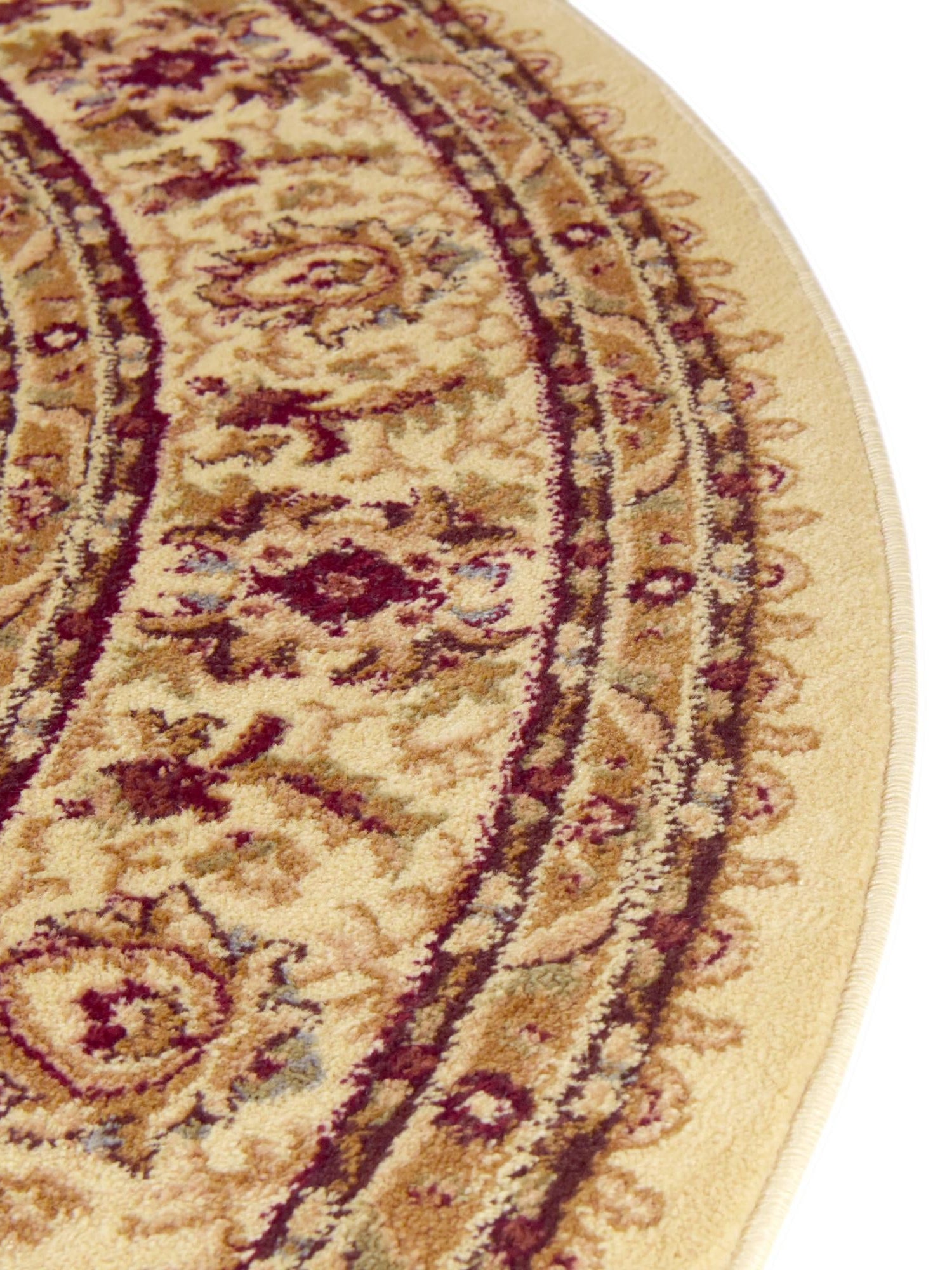 Cream 6' 1 x 6' 1 Voyage Round Area Rug