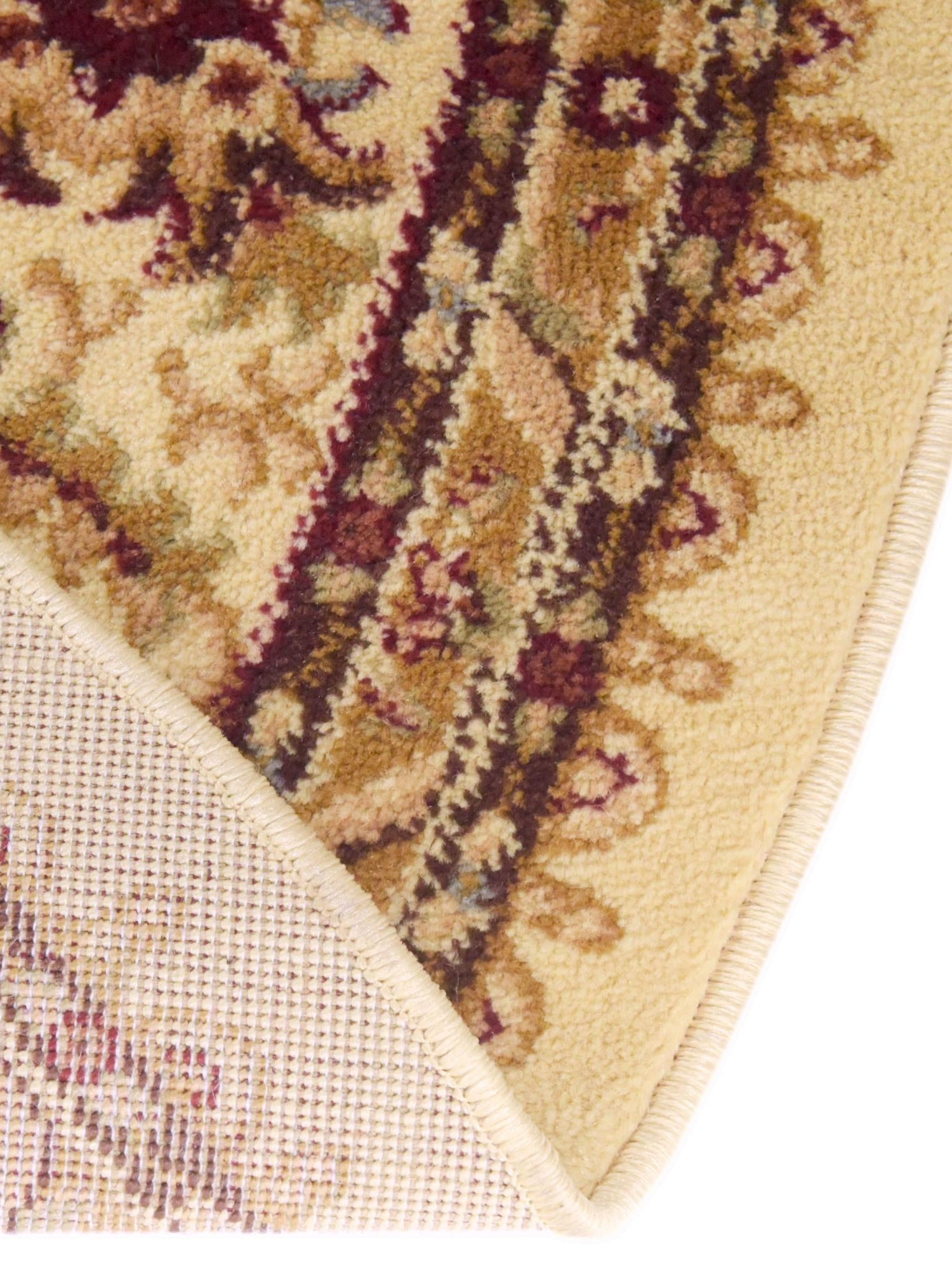 Cream 5' 3 x 5' 3 Voyage Round Area Rug