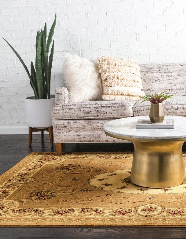 Tan 9' x 12' Versailles Rectangle Area Rug