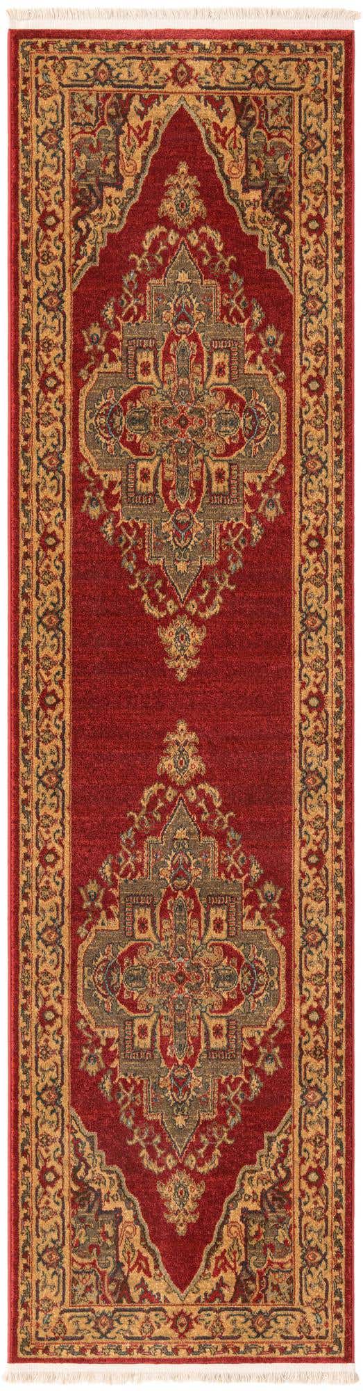 Red 2' 7 x 10' Sahand Runner Area Rug Affordable Easy Clean Traditional Design Durable Carpet for Home Interior Design Living Room Dining Office for Sale at Rug Engine