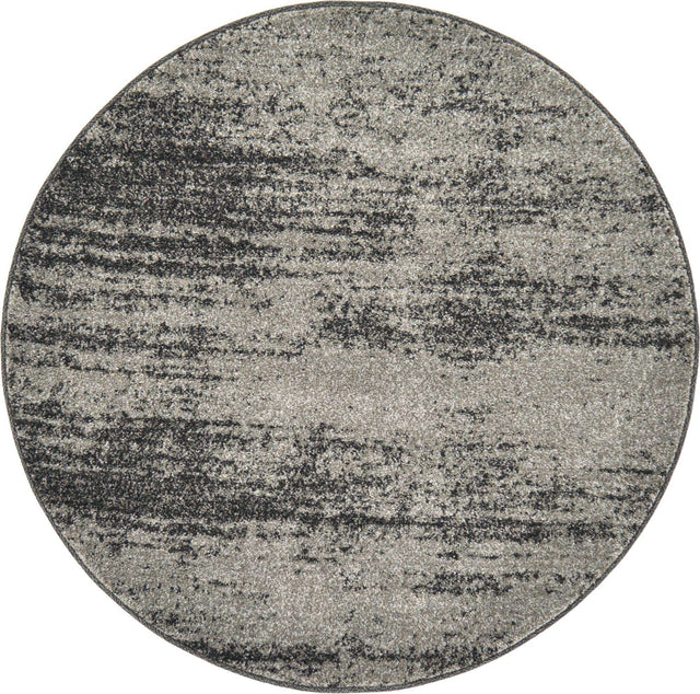 Dark Gray 3' 1 x 3' 1 Del Mar Round Area Rug 100% Polypropylene Easy Clean Stain Resistant Vivid Modern Carpet Mat for Home Decor Interior Designing for Sale at Rug Engine