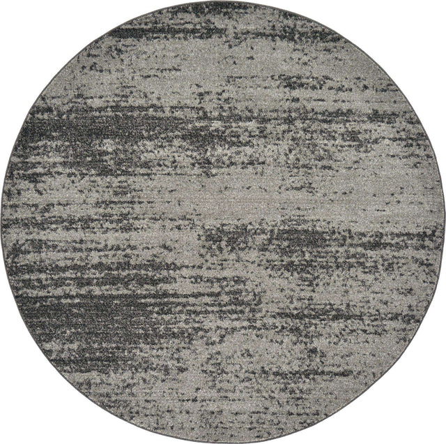 Dark Gray 6' 1 x 6' 1 Del Mar Round Area Rug 100% Polypropylene Easy Clean Stain Resistant Vivid Modern Carpet Mat for Home Decor Interior Designing for Sale at Rug Engine