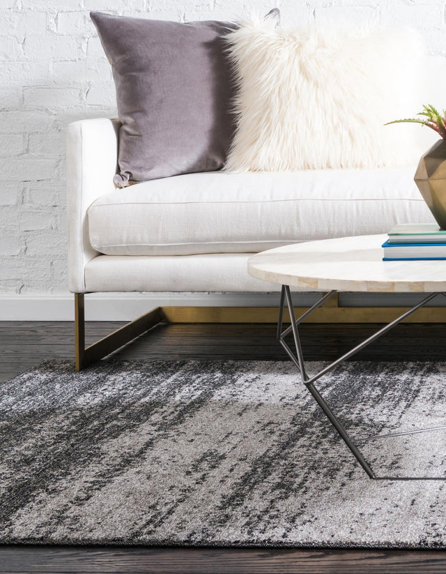 Dark Gray 9' x 12' Del Mar Rectangle Area Rug 100% Polypropylene Easy Clean Stain Resistant Vivid Modern Carpet Mat for Home Decor Interior Designing for Sale at Rug Engine