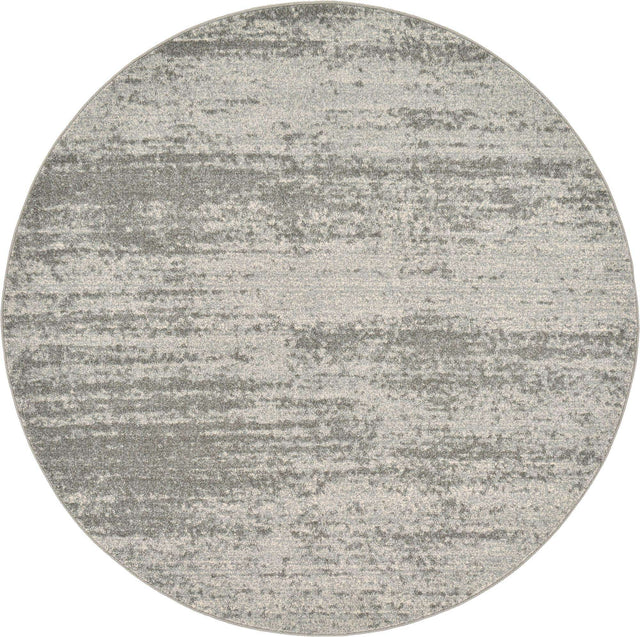 Gray 6' 1 x 6' 1 Del Mar Round Area Rug 100% Polypropylene Easy Clean Stain Resistant Vivid Modern Carpet Mat for Home Decor Interior Designing for Sale at Rug Engine