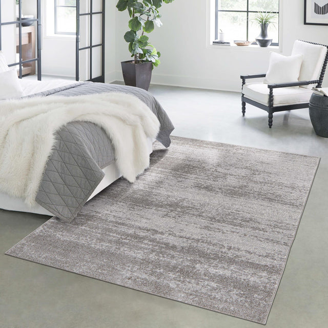 Gray 4' 1 x 6' 1 Del Mar Rectangle Area Rug 100% Polypropylene Easy Clean Stain Resistant Vivid Modern Carpet Mat for Home Decor Interior Designing for Sale at Rug Engine