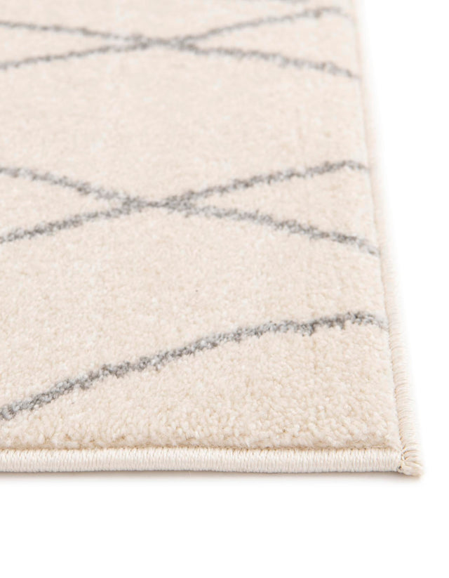Ivory 3' 3 x 5' 3 Fez Rectangle Area Rug Geometric 100% Polypropylene Easy Clean Stain Resistant Carpet for Living, Dining, Office, Dorms for Sale at Rug Engine