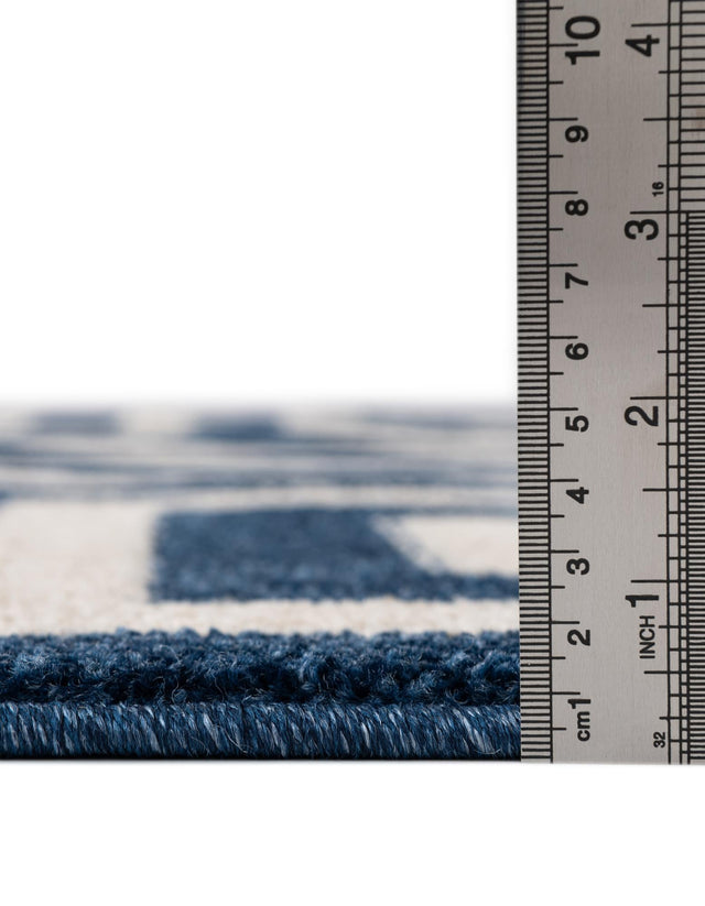 Navy Blue 7' 1 x 10' Athens Rectangle Area Rug 100% Polypropylene With Cotton Backing Easy Clean Indoor Living Dining Room Bedroom Office Carpet for Sale at Rug Engine