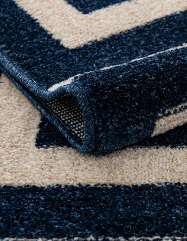 Navy Blue 9' x 12' Athens Rectangle Area Rug 100% Polypropylene With Cotton Backing Easy Clean Indoor Living Dining Room Bedroom Office Carpet for Sale at Rug Engine