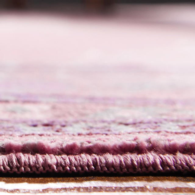 Pink 8' x 10' Austin Rectangle Area Rug 100% Polyester Durable Cotton Backing Living Dining Room Bedroom Office Vintage Decor Carpet for Sale at Rug Engine