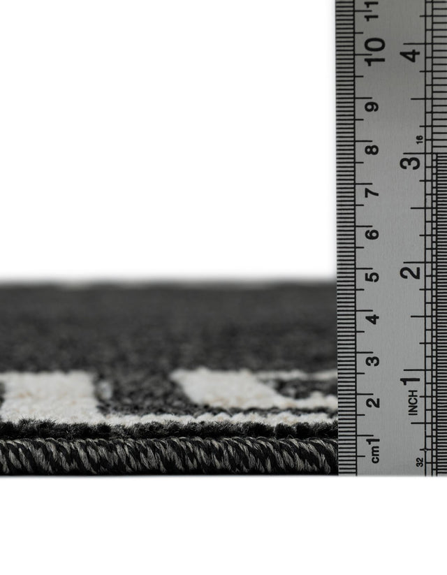 Charcoal 7' 10 x 7' 10 Athens Round Area Rug 100% Polypropylene With Cotton Backing Easy Clean Indoor Living Dining Room Bedroom Office Carpet for Sale at Rug Engine