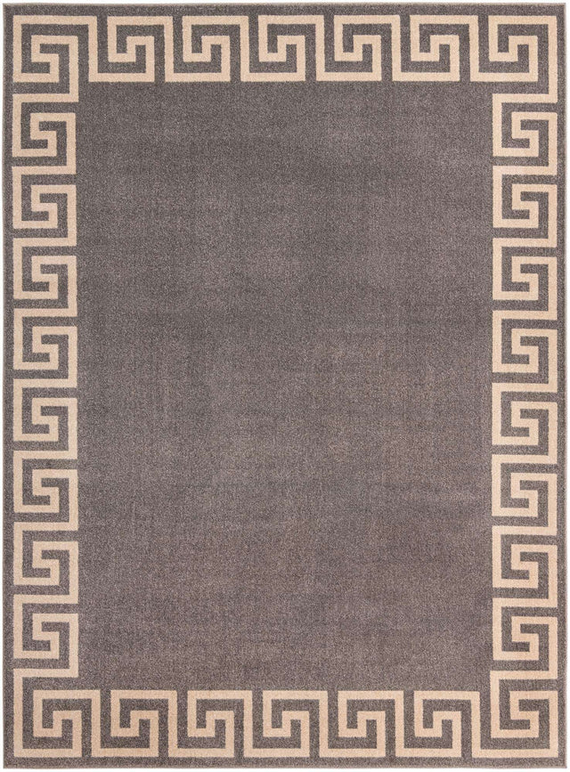 Gray 9' x 12' Athens Rectangle Area Rug 100% Polypropylene With Cotton Backing Easy Clean Indoor Living Dining Room Bedroom Office Carpet for Sale at Rug Engine