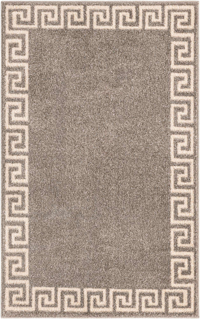 Gray 3' 1 x 5' 3 Athens Rectangle Area Rug 100% Polypropylene With Cotton Backing Easy Clean Indoor Living Dining Room Bedroom Office Carpet for Sale at Rug Engine