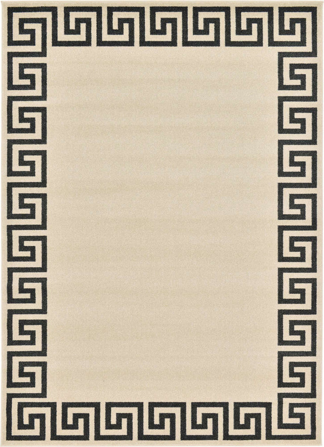 Beige and Gray 7' 1 x 10' Athens Rectangle Area Rug 100% Polypropylene With Cotton Backing Easy Clean Indoor Living Dining Room Bedroom Office Carpet for Sale at Rug Engine