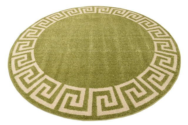 Light Green 7' 10 x 7' 10 Athens Round Area Rug 100% Polypropylene With Cotton Backing Easy Clean Indoor Living Dining Room Bedroom Office Carpet for Sale at Rug Engine