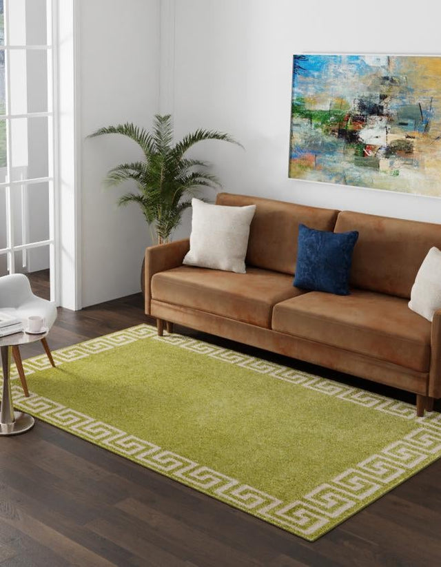 Light Green 5' 3 x 8' Athens Rectangle Area Rug 100% Polypropylene With Cotton Backing Easy Clean Indoor Living Dining Room Bedroom Office Carpet for Sale at Rug Engine