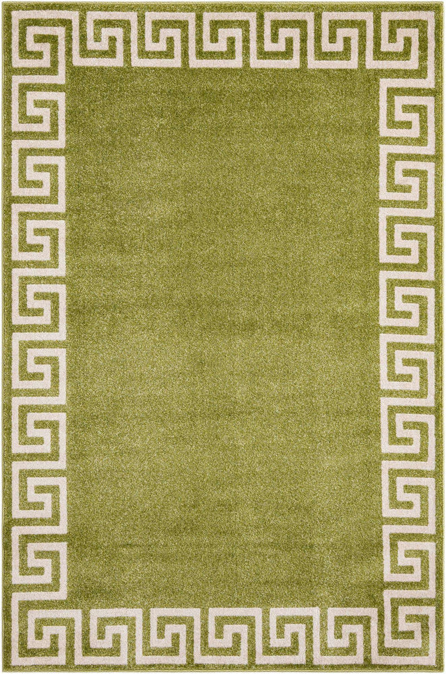 Light Green 5' 3 x 8' Athens Rectangle Area Rug 100% Polypropylene With Cotton Backing Easy Clean Indoor Living Dining Room Bedroom Office Carpet for Sale at Rug Engine
