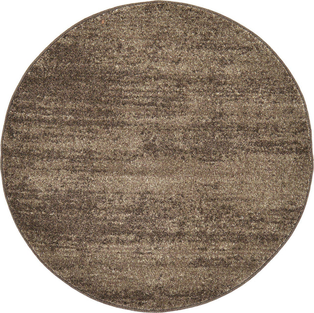 Brown 3' 1 x 3' 1 Del Mar Round Area Rug 100% Polypropylene Easy Clean Stain Resistant Vivid Modern Carpet Mat for Home Decor Interior Designing for Sale at Rug Engine